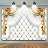 Gold Und Weiß Vorhang Hochzeit Party Dekoration Hintergrund